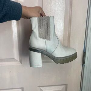 Free People Women's White Ankle Boots